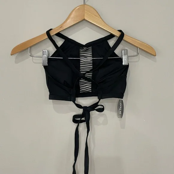Adore Me NWT black halter cages bikini top XS - Picture 4 of 8
